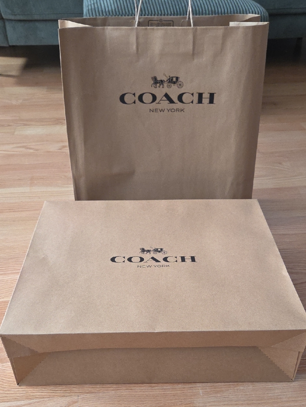Coach New York Brown Gift Box With Gift bag